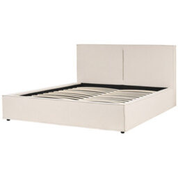 Beliani Ottoman Bed Fabric Moissac 180 X 200 Cm (Eu Super King) Beige - thumbnail 7