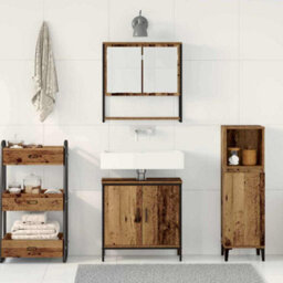 Walplus Bathroom Furniture Set With Storage 2 Pcs Brown 60 X 30 X 60 Cm - thumbnail 4