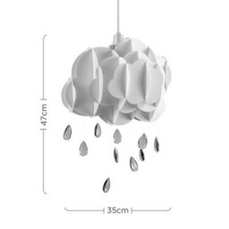 Valuelights Pair Of Children's Cloud And Rain Drops Ceiling Nursery Lamp Shades (D)30Cm - thumbnail 4