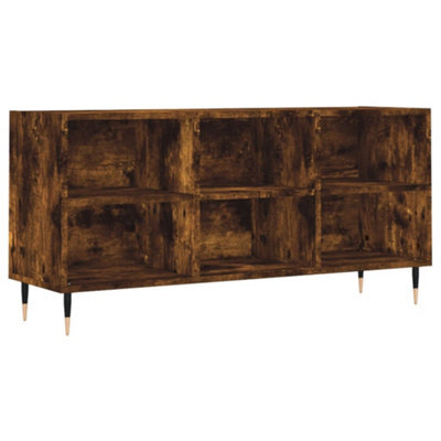 Berkfield Sturdy Tv Cabinet Smoked Oak 103.5X30X50 Cm Engineered Wood - image 1