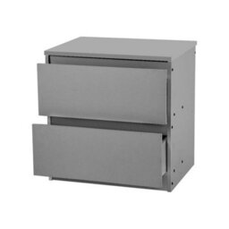 Wooden 2 Drawer Bedside Cabinet Storage Nightstand - thumbnail 1