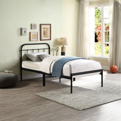 SlumberWorx Aldbury Modern Traditional Style Black Single Metal Bed Frame - image 1