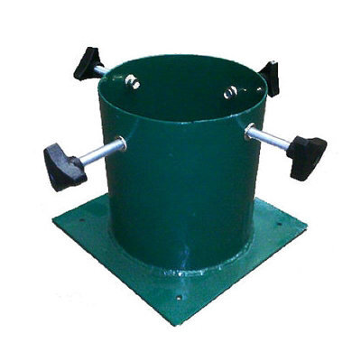 "Holly International Barrel Insert Green Metal Christmas Tree Stand For Trunk Width 4.5"" Tree Height 8Ft" - image 1