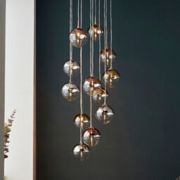 Luminosa Lighting Luminosa Paloma Plate Pendant Ceiling Lamp, Chrome Plate With Chrome, Copper, Gold, Glass - thumbnail 3