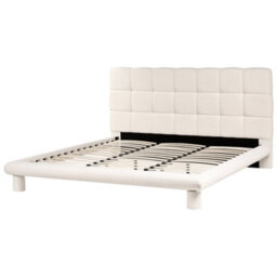 Beliani Bed Boucle Cressat 180 X 200 Cm (Eu Super King) Off-White - thumbnail 5