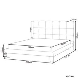 Beliani Bed Boucle Cressat 180 X 200 Cm (Eu Super King) Off-White - thumbnail 3
