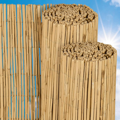 Prime Plus 1.8M X 3M Extra Thick Natural Bamboo Peeled Reed Fence Outdoor Garden - image 1