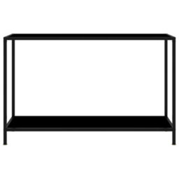 Berkfield Stylish Console Table Black 120X35X75 Cm Tempered Glass - thumbnail 1