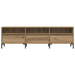 Berkfield Sturdy Tv Cabinet Artisan Oak 150X30X44.5 Cm Engineered Wood - thumbnail 4