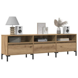 Berkfield Sturdy Tv Cabinet Artisan Oak 150X30X44.5 Cm Engineered Wood - thumbnail 2