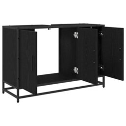 Walplus Bathroom Sink Cabinet Black Oak 90 X 33 X 60 Cm Engineered Wood - thumbnail 5