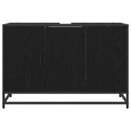 Walplus Bathroom Sink Cabinet Black Oak 90 X 33 X 60 Cm Engineered Wood - thumbnail 6