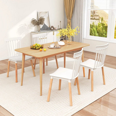 Set Of 4 Windsor Dining Chairs Armless Kitchen Side Chairs - image 1