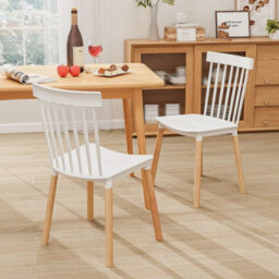 Set Of 4 Windsor Dining Chairs Armless Kitchen Side Chairs - thumbnail 6