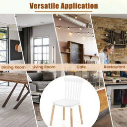 Set Of 4 Windsor Dining Chairs Armless Kitchen Side Chairs - thumbnail 5