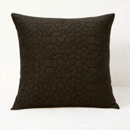 Ameha Coffee Embossed Pebbles Velvet Cushion Cover, 18X18 Inch, Ultra Soft, Breathable & Hypoallergenic