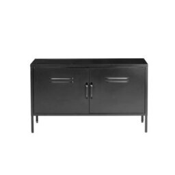 MMT Funiture Designs Black Metal Tv Stand Cabinet Retro Low Sideboard Cabinet Buffet Retro 100Cm - thumbnail 8