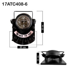 Analogue Alarm Clock Silent Non-Ticking Metal Table Clock Typewriter Shaped Desk Clock Unique Gift For Writers & Collectors - thumbnail 7