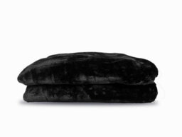 Pagnanno. Faux Fur Mink Throw Fluffy Warmth Bed Throws Flannel Fleece Blanket,(1, Black, Double 150X200Cm) - thumbnail 3