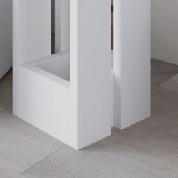 Decortie Tasos Modern Slim Side End Coffee Table 30Cm Particle Board Legs White Living Room H 50.5Cm - thumbnail 4