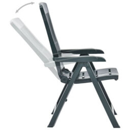 Vidaxl Garden Reclining Chairs 2 Pcs Plastic Green - thumbnail 5