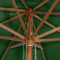 Styx 3M X 2M Deluxe Wooden Parasol In Green - thumbnail 5