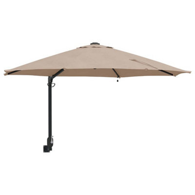 Berkfield Modern Garden Parasol Taupe, Black 248 X 248 X 148 Cm Polyester, Steel - image 1