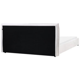 Beliani Bed Velvet Lavaur 180 X 200 Cm (Eu Super King) Off-White - thumbnail 5