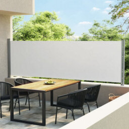 Berkfield Patio Retractable Side Awning 140X600 Cm Cream - thumbnail 1