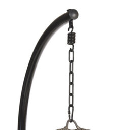 Beliani Hanging Chair With Stand Casoli Pe Rattan Grey - thumbnail 8