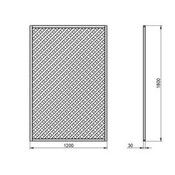 Forest Garden Rosemore Lattice - 180 X 120Cm - Pack Of 6 - thumbnail 3