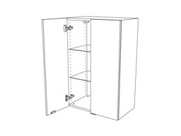 GoodHome Imandra Deep Gloss White Bathroom Double Wall Cabinet (H)90Cm (W)60Cm - thumbnail 5