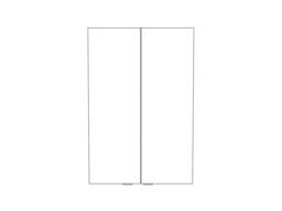 GoodHome Imandra Deep Gloss White Bathroom Double Wall Cabinet (H)90Cm (W)60Cm - thumbnail 6