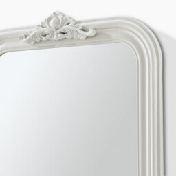Furniturebox Uk Francis White Wood Large 110X74Cm Overmantle Arch Mirror - thumbnail 6