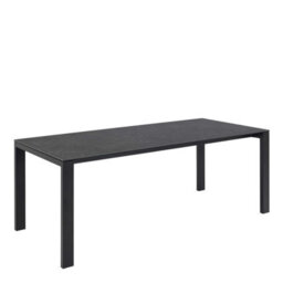 Wyld Haus Mexico 8-Seater Matt Black Ceramic Dining Table With Steel Base - thumbnail 2