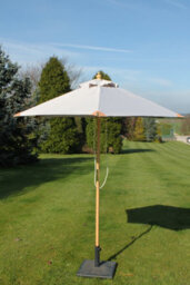 Garden Market Place The Garden Marketplace 2M Premium Hardwood Garden Parasol Umbrella Light Grey - thumbnail 5