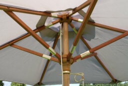 Garden Market Place The Garden Marketplace 2M Premium Hardwood Garden Parasol Umbrella Light Grey - thumbnail 3