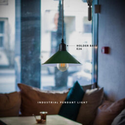 Modern Hanging Light Ceiling Light With 2M Cable Long Pendant Lamp For Kitchen Metal Cone Pendant Light Shade Green  Island Light - thumbnail 2