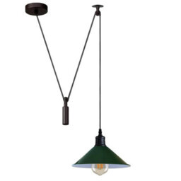 Modern Hanging Light Ceiling Light With 2M Cable Long Pendant Lamp For Kitchen Metal Cone Pendant Light Shade Green  Island Light