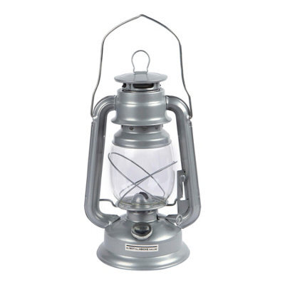 Redwood Leisure Redwood Metal Paraffin Hurricane Lantern - 30Cm - Silver - image 1
