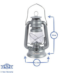 Redwood Leisure Redwood Metal Paraffin Hurricane Lantern - 30Cm - Silver - thumbnail 2