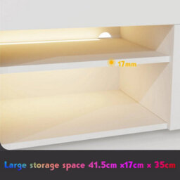 Tv Stand 130Cm High Gloss Tv Unit Cabinet Sideboard With Led Light - thumbnail 5