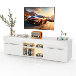 Tv Stand 130Cm High Gloss Tv Unit Cabinet Sideboard With Led Light - thumbnail 4