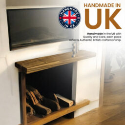 MKGT Set Of 2 Rustic Wooden Floating Shelves With Hidden Brackets (Tudor Oak, 130Cm (1.3M) - thumbnail 4