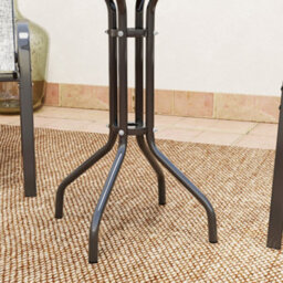 Outsunny Garden Bistro Set, Small Garden Set W/ Stackable Chairs, Light Grey - thumbnail 9