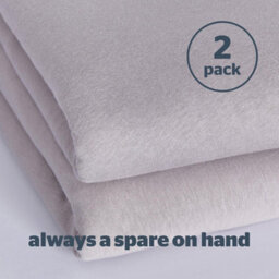 Silentnight Safe Nights Cot Bed Fitted Sheets, Grey, Pack Of 2 - thumbnail 5