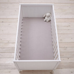Silentnight Safe Nights Cot Bed Fitted Sheets, Grey, Pack Of 2 - thumbnail 1