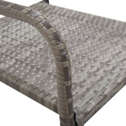 Berkfield Garden Dining Chairs 2 Pcs Stackable Grey Poly Rattan - thumbnail 6