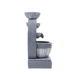 Living And Home 4 Tier Rockery Waterfall Decoration Solar Powered Outdoor Water Feature Fountain With Led Lights 47Cm (H) - thumbnail 6