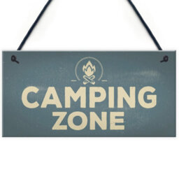 Red Ocean Camping Zone Caravan Signs And Plaques Novelty Chic Mum Dad Nan Gift For Her - thumbnail 1